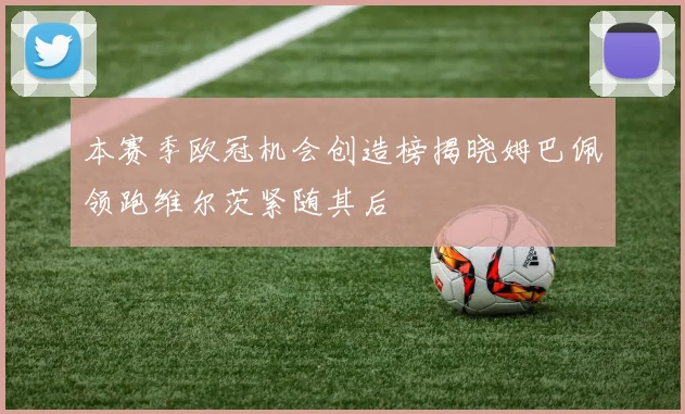 本赛季欧冠机会创造榜揭晓姆巴佩领跑维尔茨紧随其后